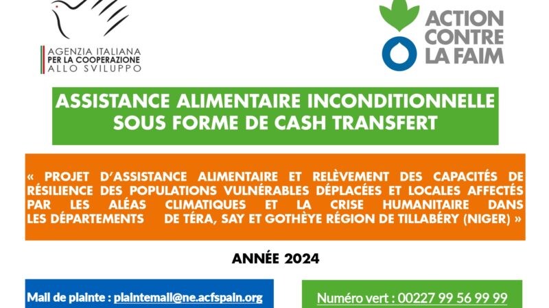 Action contre la Faim : Cash Inconditionnel pour soutenir 2 100 personnes à Gothèye