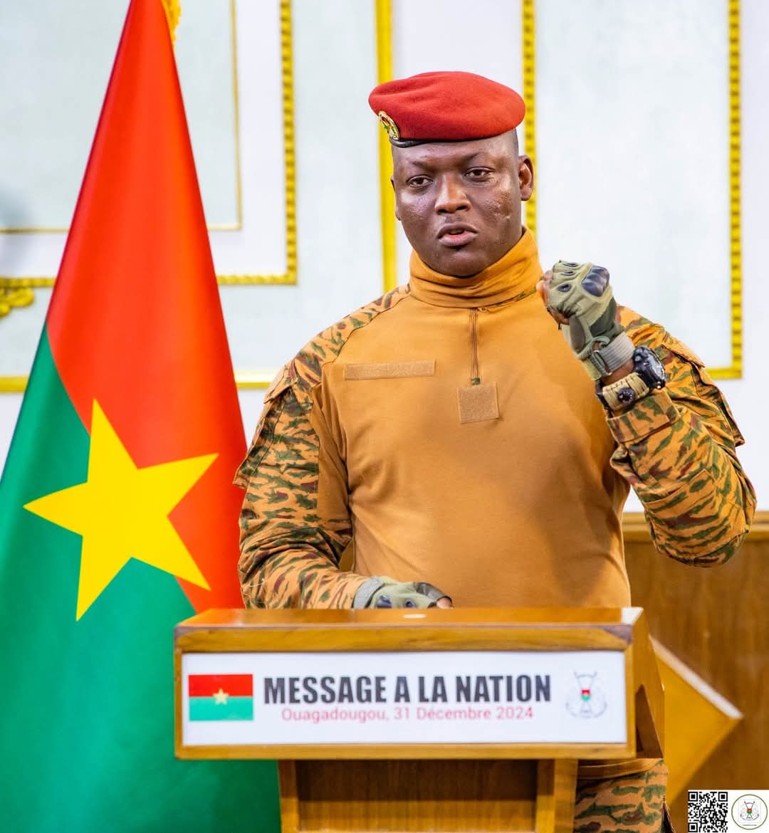 Burkina Faso : Message à la Nation de S.E. le Capitaine Ibrahim TRAORÉ, Président du Faso, Chef de l’État 31 décembre 2024