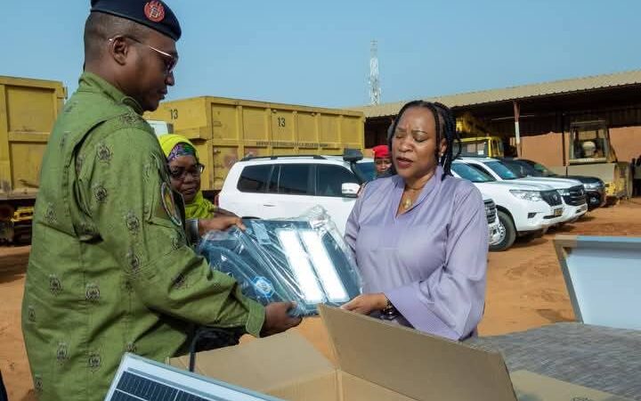 Niamey s’illumine davantage : Réception de 350 lampadaires solaires offerts par le PNUD