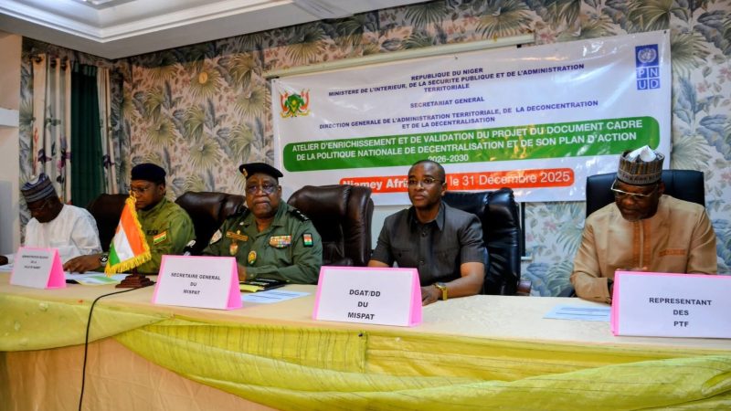 Décentralisation : Niamey accueille un atelier national de validation du document cadre 2026-2030