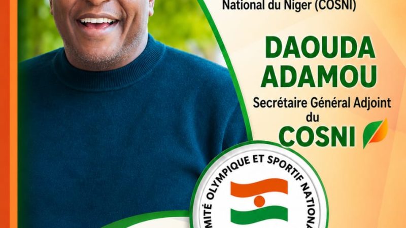 M. Daouda Adamou élu Secrétaire Général Adjoint du Comité Olympique et Sportif National du Niger COSNI