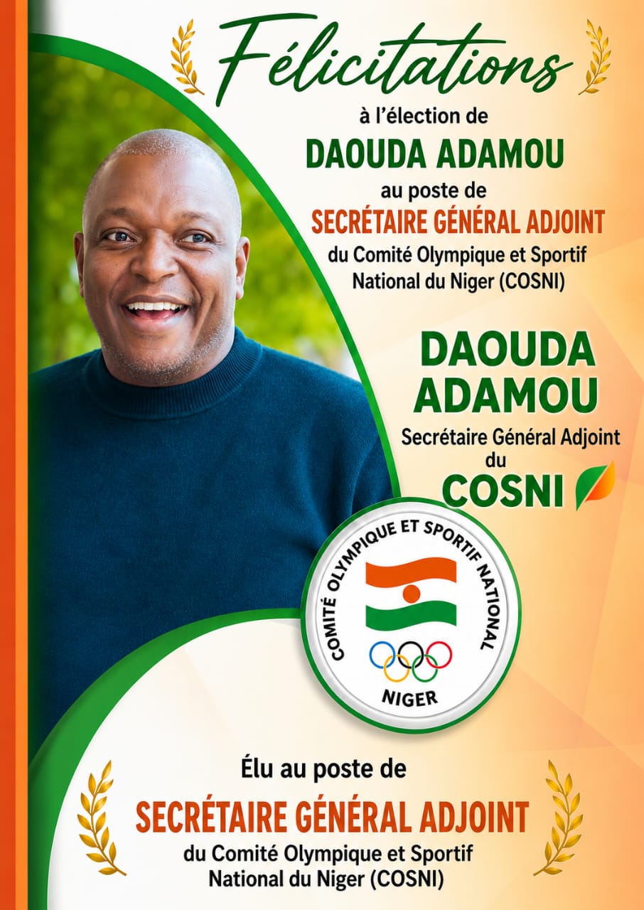 M. Daouda Adamou élu Secrétaire Général Adjoint du Comité Olympique et Sportif National du Niger COSNI